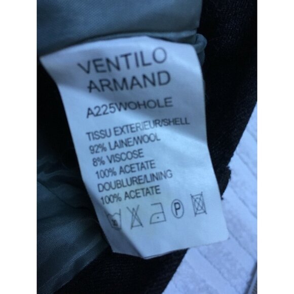 2 Pc Armand Ventilo Womens Sz 40 Wool Blend Jacket Pleated Pants Suit Career Set - Picture 4 of 12